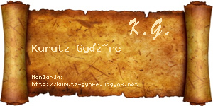 Kurutz Györe névjegykártya